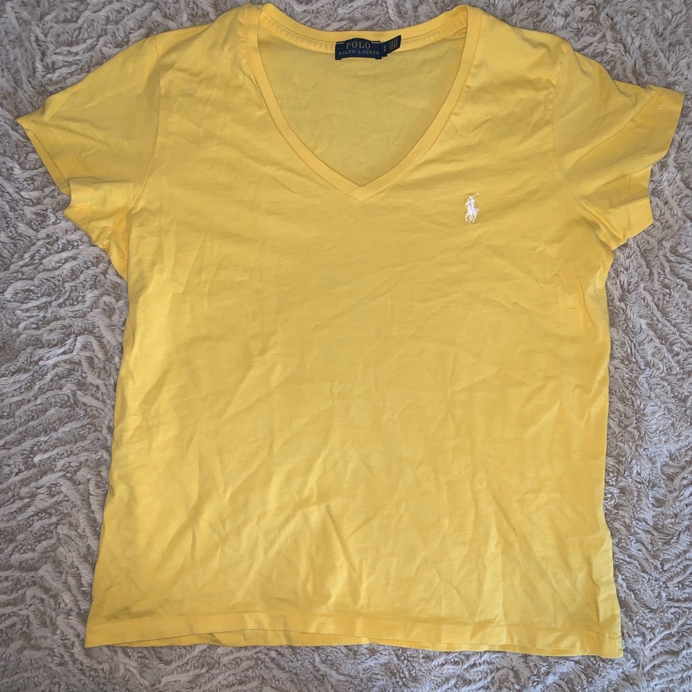 Polo Yellow V Neck Tee Shirt